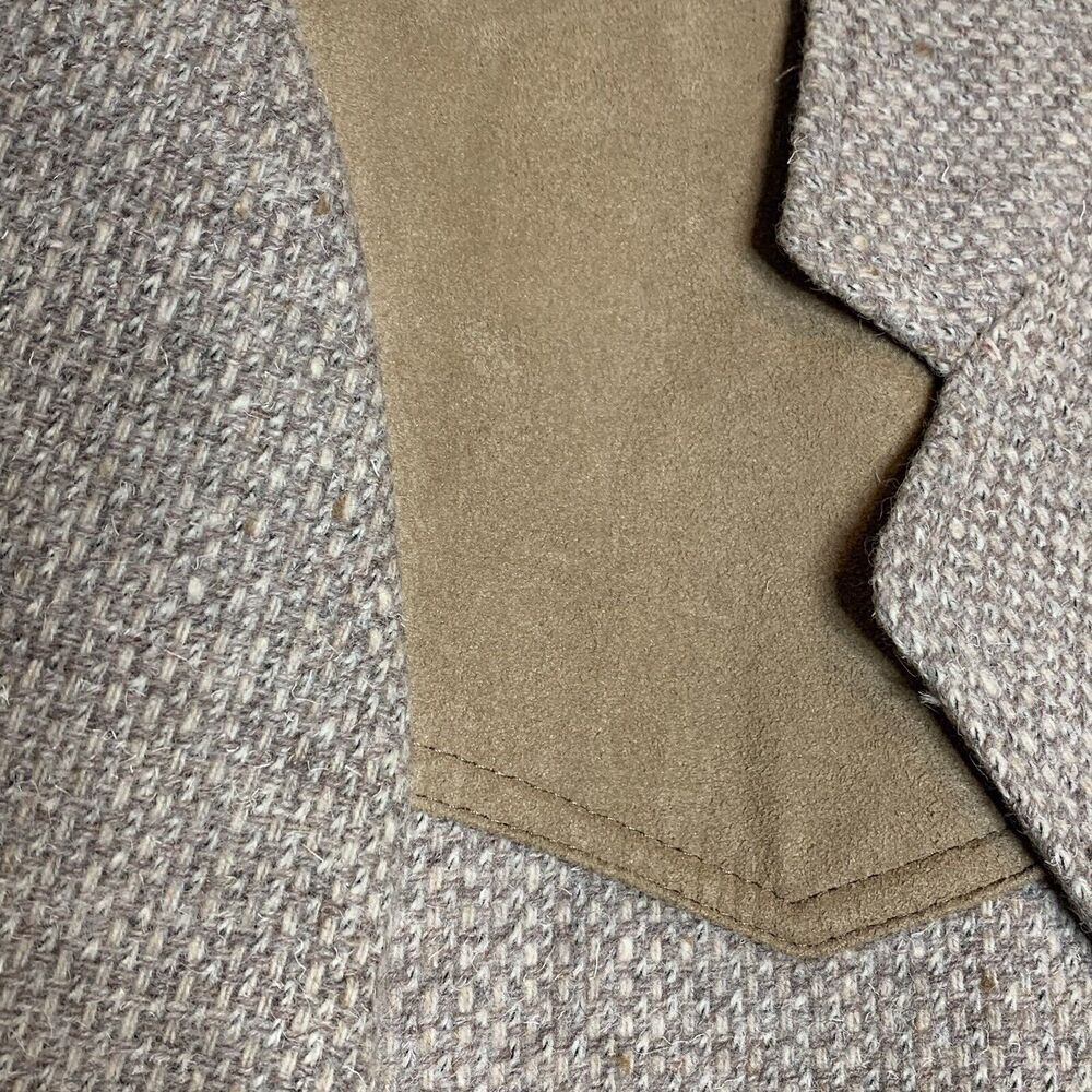 Pendleton Light Browntweed Wool Leather Western S… - image 6